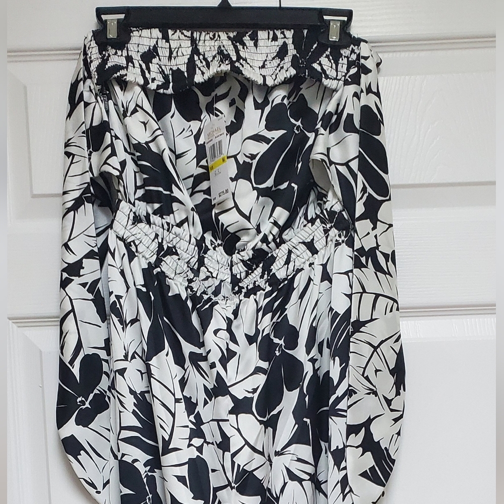 MICHEAL Michael Kors Satin Print Jumpsuit/Palm Print - Picture 4 of 9